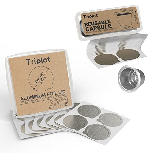 Triplot 1Pc Reusable Pods With 250Pcs Lids Set Compatible For Nespresso Originalline Machine #TOP4