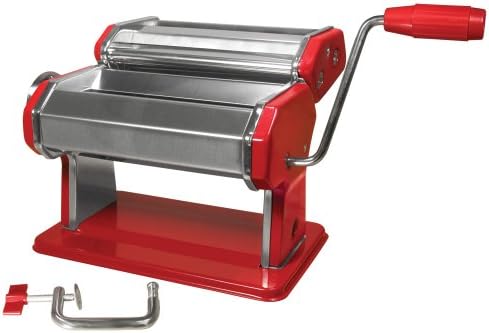 Weston Traditional Style Pasta Machine, 6", Tuscan Red