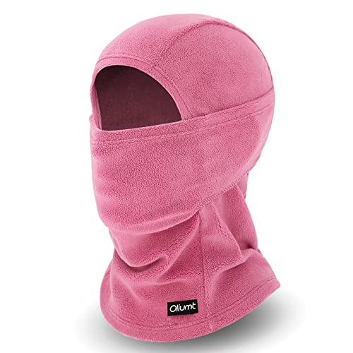 Oliumt Fleece Balaclava Ski Mask For Men&Women,Warm/Breathable/Stretchy/Lightweight,For Skiing/Snowboarding/Motorcycling Rose Red #TOP3