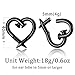 Casvort 2PCS Hypoallergenic Black Heart Spike Ear Weights 316 Stainless Steel Ear Hangers 4g Gauges Plugs Tunnels Ear Expander Stretchers Fashion Piercing Body Jewelry