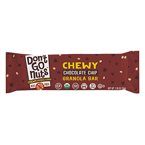 Don't Go Nuts Nut-Free Organic Chewy Granola Bars, Variety Pack - Chocolate Chip & White Chocolate Chip, 30 Count, Non Gmo, Gluten Free #TOP2