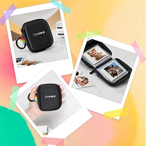 Yinke Pocket Photo Album for Polaroid Go,Portable Travel Photo Album Case (Black)