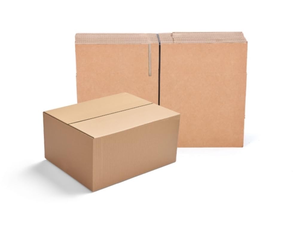 RFE 254 x 203 x 152mm Small Single Wall 10x8x6" Shipping Mailing Postal Gift Cuboid Easy to Assemble Cardboard Boxes | Boxes For Packing Moving House Cardboard Box 5 Boxes