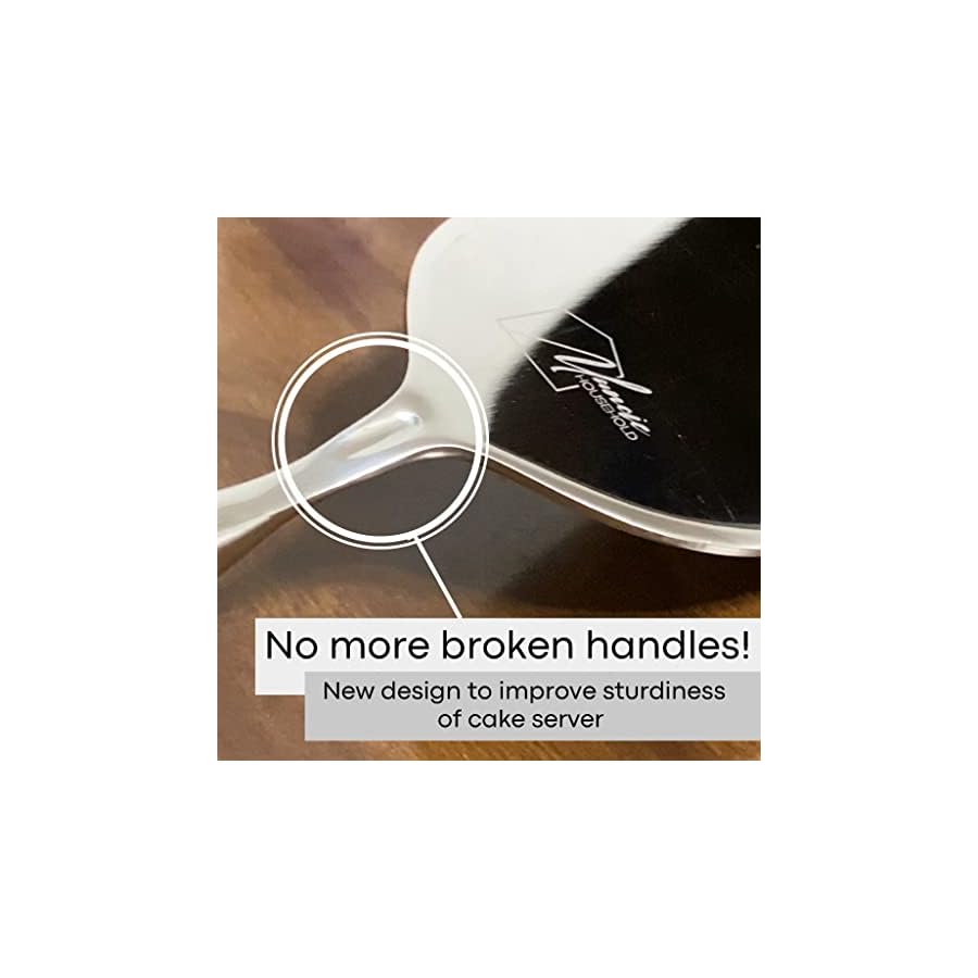 Cake-Knife-And-Cake-Server-Set-Stylish-Classic-Sturdy-Fit-For-All-Occasions-Wedding-Birthday-Everyday-Use-Stainless-Steel-With-Ergonomic-Handle Muncie Household Cake Knife And Cake Server Set - Stylish, Classic, Sturdy - Fit For All Occasions - Wedding, Birthday, Everyday Use - Stainless Steel With Ergonomic Handle