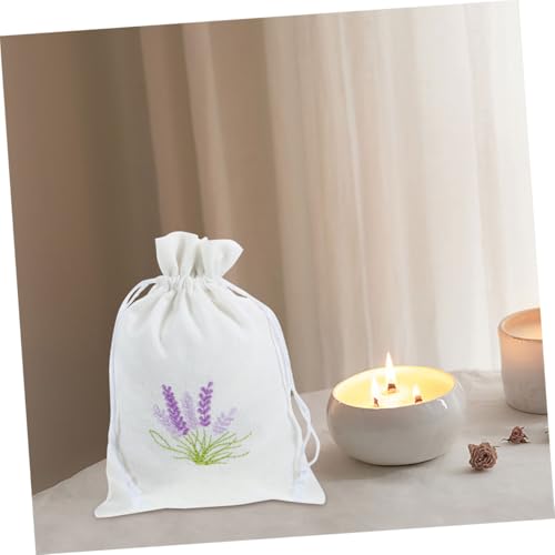 Bolsas de algodón con cierre y diseño lavanda 18x13 cm miniatura 6