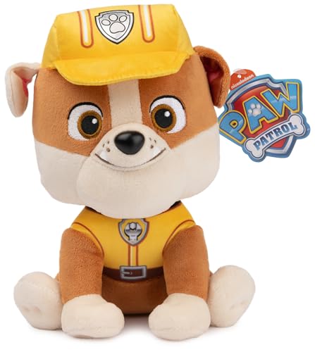 Image of GUND PAW Patrol Rubble 6-Inch Plush, Stuffed Animal Sensory Toy, Ages 1+