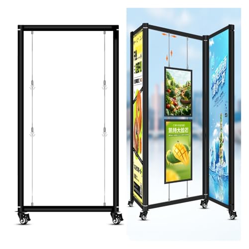 Colgador Expositor Plegable Para Pintura, Portátil Caballete De Exhibición, Caballete Pintura, Soporte Fotos, Información Publicitario, Para Carteles, Exhibiciones De Arte(Black,100x240(39.4x94.5in))