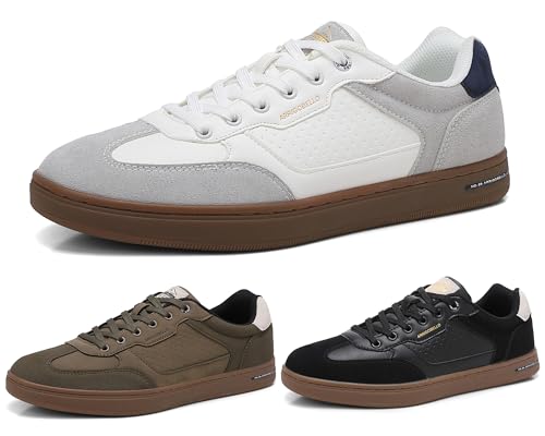 Image of ARRIGO BELLO Mens Casual Shoes Trainers Sneakers Walking Jogging Fitness Gym Athletic Size 7-11UK（6012Grey&Wihte，10.5）