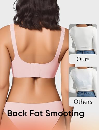 Image of Wireless Bras for Women No Underwire Seamless Buttery Bralettes Smoothing Women's Bras Full Coverage Shapedly Bra