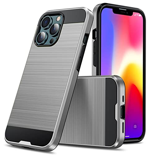 Coque de téléphone résistante aux chutes en TPU brossé argenté pour iPhone XS Max