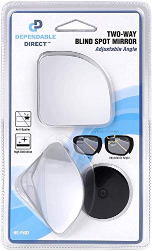 2 Pack - Fan Shaped 2.5" Verivue Mirrors Blind Spot Mirror For Car, Universal Fit, Hd, Stick On, Frameless, Convex, Wide Angle, Rear View Mirror #TOP1
