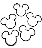 Cartoon Mickey Outline Heads Die Cut Set - Large Outline Heads Black - 10 Piece