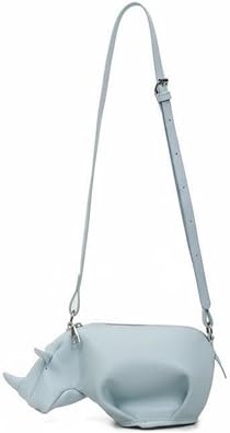 predolo Novelty Animal Shoulder Bag Adjustable Strap Animal Shaped Purse Soft PU Leather Novelty Character Handbag for Women, Teenage Girls, Blue