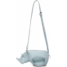 predolo Novelty Animal Shoulder Bag Adjustable Strap Animal Shaped Purse Soft PU Leather Novelty Character Handbag for Women, Teenage Girls, Blue