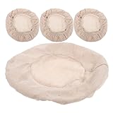 MOLUCKFU 4 Stück Pack Leineneinsätze für Runde Gärkörbe Größe L...