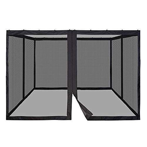 Yescom Universal Replacement Mesh Netting Screen Wall Sidewall Curtain With Zipper For 10X10Ft Yard Gazebo Canopy Tent #TOP7