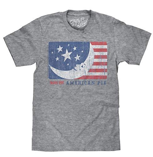 Tee Luv MoonPie American Pie T-Shirt - Vintage Moon Pie Graphic Tee Shirt (X-Large)