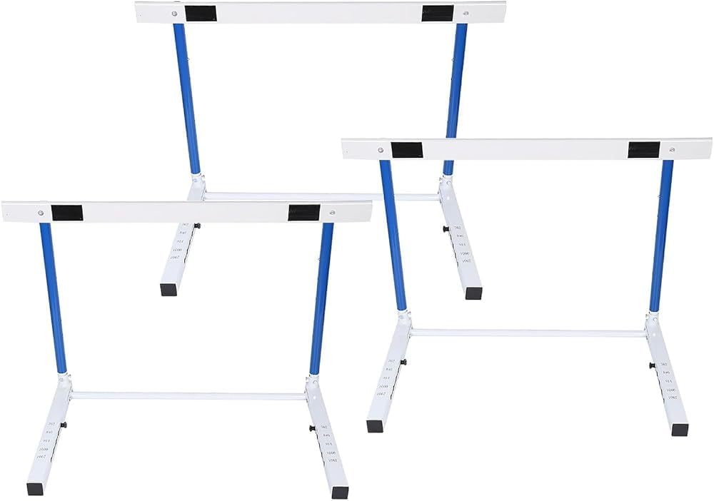 Sport Speed Hurdles Training Equipment for All Ages, Obstacle Courses and Drills Jumping Bar, Height Adjustable Track & Field Hurdles