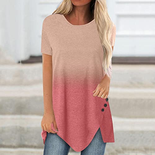 Red Short Sleeve Cotton Casual Skims Dupe Slim Tunic Top Bustier Tshirt For Womens With Slit Shirt Fall Summer Girls Xg Xxl #TOP1