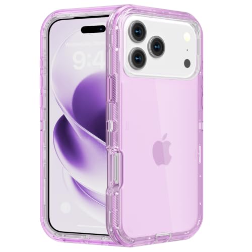 Follaroma for iPhone 18 Pro Case, Heavy Duty, Crystal Purple
