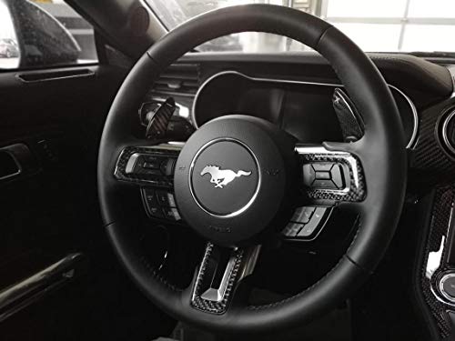 Interior Real Black Carbon Fiber Dash Trim Kit Set For Ford Mustang 2 Door Convertible 2015 2016 2017 2018 2019 #TOP7