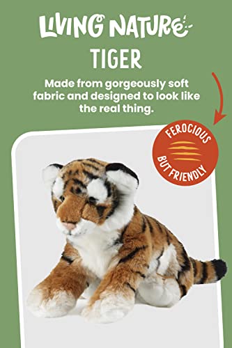 Living Nature Large Tiger Cub, Realistic Soft Cuddly Tiger Toy, Naturli Eco-Friendly Plush, 12 Inches #TOP1