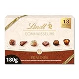 Lindt Connaisseurs Assorted Dark, White and Milk Chocolate Gift Box, Great for Holiday Gifting 18 Count (18 Pieces)