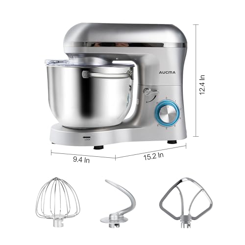 image for Aucma Stand Mixer,6.5-QT 660W 6-Speed Tilt-Head Food Mixer, Kitchen El