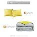 Comfort Spaces Vixie Reversible Comforter Set - Trendy Casual Geometric Quilted Cover, All Season Down Alternative Cozy Bedding, Matching Sham, Grey/Yellow, Full/Queen 3 piece