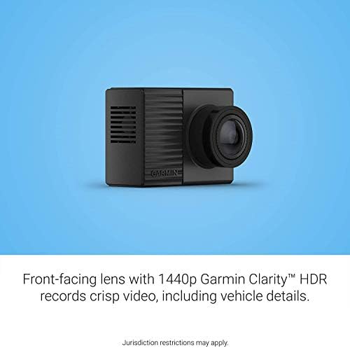 Garmin Dash Cam Tandem Compact Dual-lens Dash Camera with Two 180-degree Lenses that Record in Tandem