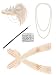1920s Gatsby Flapper Accessories Headband Necklace Bracelet Gloves(Bb)