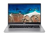 Acer Chromebook CB317-1H - Ordenador Portátil 17.3' FHDIPS (Intel N4500, 8GB RAM, 128GB eMMc, Chrome OS) Color Plata - Teclado QWERTY Español