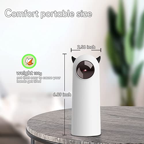 Automatic Cat Laser Toy, Interactive Laser Cat Toys Usb/Batteries Power With 2 Speed Patterns 3 Modes /4 Angles, Adjustable Circling Ranges And Speed For Cats/Kitty/Dogs(White) #TOP5