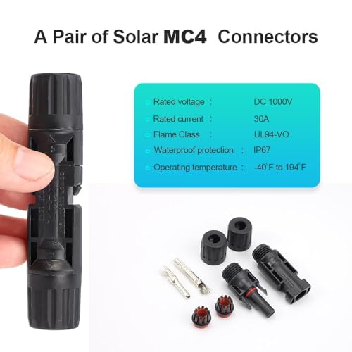 IGOYE Conector solar à prova d'água IP67 MC4, conectores solares mc4, conectores de cabo de painel