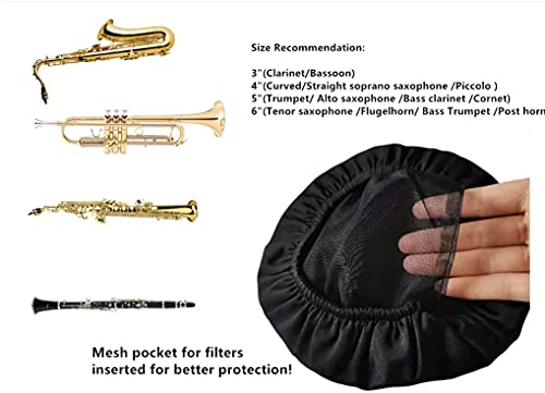 KYT Music Instruments Bell Cover 3\" for Clarinet Bassoon,Washable and Reusable,Double-layer instruments bell cover