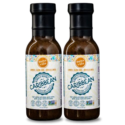 Globally Inspired Starter Sauce | Cooking Sauce | Plant-Based Oil Free Healthy Pantry Staples (Caribbean Flavor Starter Sauce, 2 pack)