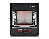 EDELHEISS Elektro Oberhitzegrill Röstblock, 2 Infrarotbrenner, LED-Display, Grillfläche 30 x 28,5 cm, Temperaturbereich: 200-750°C, Gesamtleistung: 2,65 kW, isoliertes Gehäuse, inkl. Rost-Heber