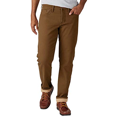 Weatherproof Vintage 1948 Fleece-Lined Jeans Classic Straight Leg (38W x 34L, Tan)