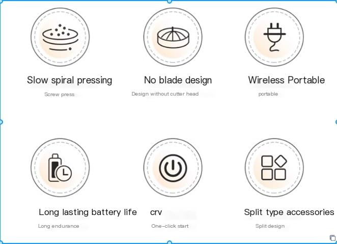 Automatic separation juicer, electric lemon juice, portable rechargeable juicer with USB cable, mini multifunctional fruit squeezer, fully automatic operation (red,7.4V)