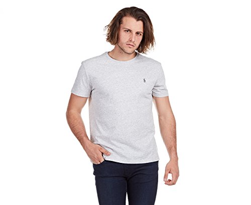 Polo Ralph Lauren Mens Classic Fit Solid Crewneck T-Shirt (XL, Platinum Gray Heather) Polo Ralph Lauren Mens Classic Fit Solid Crewneck T-Shirt (XL, Platinum Gray Heather)