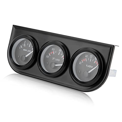 Masyrt 3-in-1-Automessgeräte-Set – Inklusive Voltmeter, Wassertemperatur- und Öldruckmessgeräten, Ideal für Kfz-Upgrades, Tuning und Wartung