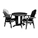 Highwood Hamilton 3-Piece Round Height Dining Set, Black