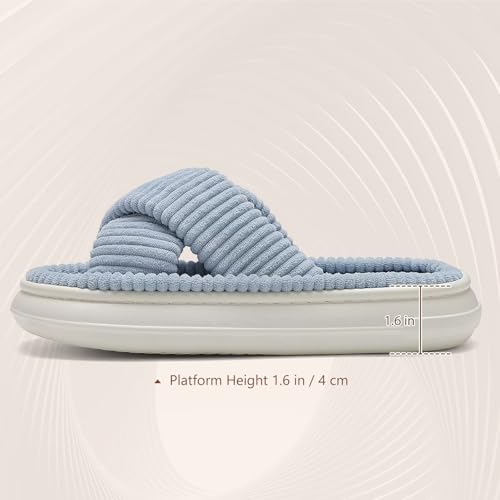 NineCiFun Platform Slippers for Women Indoor and Outdoor Women's Summer Slippers Open Toe Slide House Bedroom Shoes4