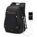Produktbild Wind Took 17 Zoll Laptop Rucksack Herren Reiserucksäcke mit USB-Ladeanschluss Anti Diebstahl für Business Schule Uni Groß, 33 x 18 x 49, Schwarz
