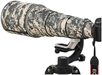 غطاء حماية من المطر لعدسات ROLANPRO لكاميرا Canon EF 500mm F/4 L is II USM -#UCP رمادي مموه مقاوم للماء