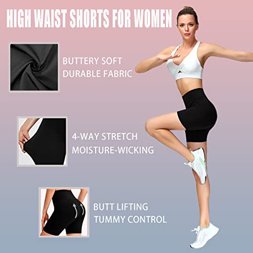 DHSO Biker Shorts for Women, 5" High Waisted Summer Spandex Workout Tights by DHSO - Used condition - Image 4