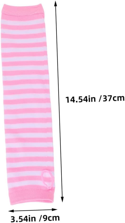 FOMIYES 2 Pairs Women’s Long Fingerless Gloves Arm Warmers, Knit Thumbhole Stretchy Sleeve Covers, Warm Forearm Protection for Cold Weather, One Size