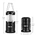 Lepro LED Camping Lantern, Super Bright, Battery Powered, IPX4 Water Resistant, Portable Emergency Lights for Hurricane, Storms, Outages, Collapsible, 2 Packs