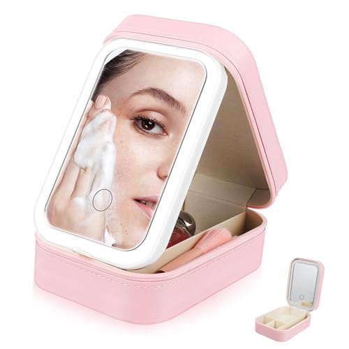 Accessoire de beauté élégant avec éclairage LED et système organiseur rechargeable