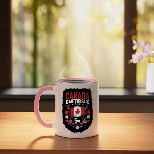 Taza de cerámica Canadá no está en venta rosa/blanca miniatura 3